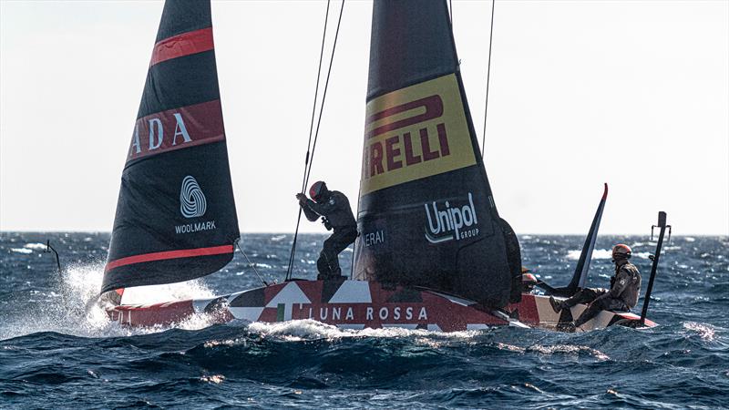 Luna Rossa Prada Pirelli -  LEQ12 - Day 38 - March 9, 2023 - Cagliari photo copyright Ivo Rovira / America's Cup taken at Circolo della Vela Sicilia and featuring the AC40 class