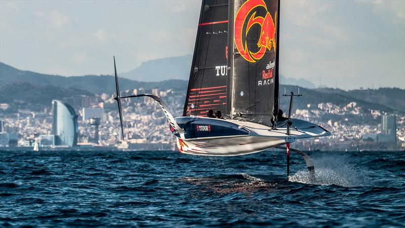 AC40 OD - Alinghi Red Bull Racing - April 3, 2023 - Barcelona - Day 14 photo copyright Alex Carabi / America's Cup taken at Société Nautique de Genève and featuring the AC40 class