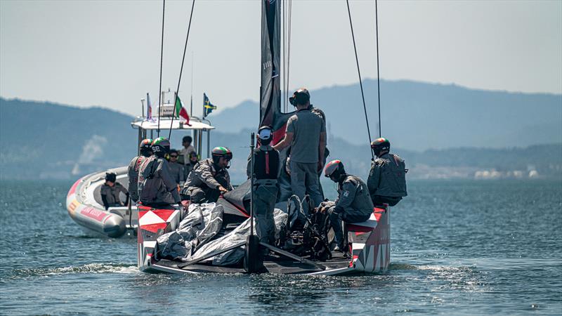 Luna Rossa Prada Pirelli -  LEQ12 - Day 48 -April 12 2023 - Cagliari photo copyright Ivo Rovira / America's Cup taken at Circolo della Vela Sicilia and featuring the AC40 class