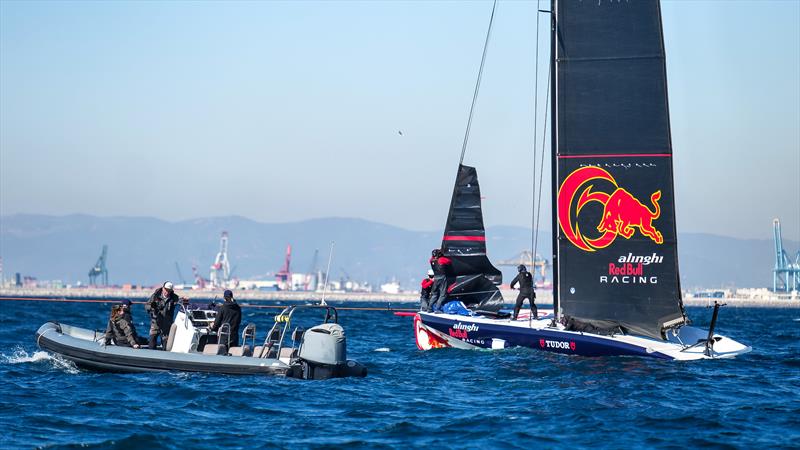 AC40 OD - Alinghi Red Bull Racing - April 12, 2023 - Barcelona - Day 17 photo copyright Alex Carabi / America's Cup taken at Société Nautique de Genève and featuring the AC40 class