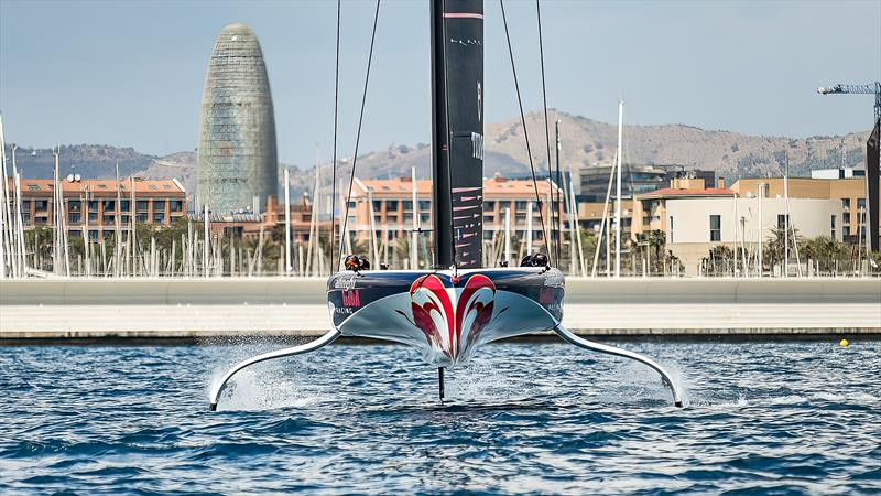 AC40 OD - Alinghi Red Bull Racing - April 18, 2023 - Barcelona - Day 20 photo copyright Alex Carabi / America's Cup taken at Société Nautique de Genève and featuring the AC40 class