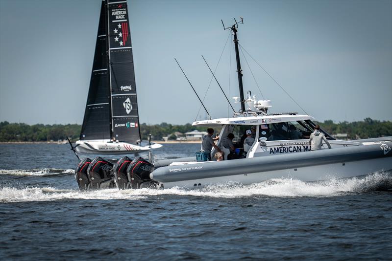 American Magic - AC40 - Day 23 - April 18, 2023 - Pensacola Bay - photo © Paul Todd/America's Cup