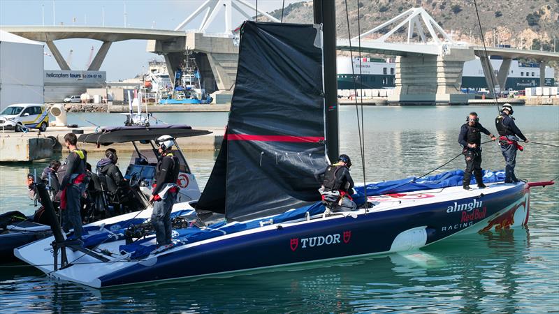 AC40 OD - Alinghi Red Bull Racing - April 24, 2023 - Barcelona - Day 22 photo copyright Alex Carabi / America's Cup taken at Société Nautique de Genève and featuring the AC40 class