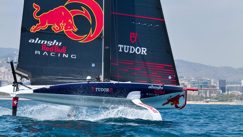 AC40 OD - Alinghi Red Bull Racing - April 24, 2023 - Barcelona - Day 22 photo copyright Alex Carabi / America's Cup taken at Société Nautique de Genève and featuring the AC40 class