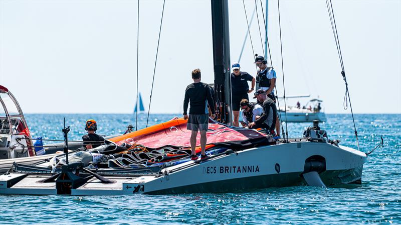 INEOS Britannia Team - Day 42 - T6 (LEQ12) - April 27, 2023 photo copyright Ugo Fonolla / America's Cup taken at Royal Yacht Squadron and featuring the AC40 class