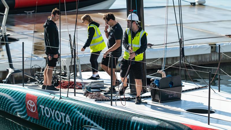 Shore team prep the AC-40 - Emirates Team New Zealand - AC40 - Day 5, May 16, 2023 - photo © Adam Mustill/America's Cup