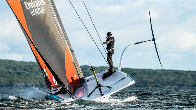 New wing foil - Emirates Team New Zealand - AC40 - LEQ12 - Day 23, May 17, 2023 photo copyright Adam Mustill/America's Cup taken at Royal New Zealand Yacht Squadron and featuring the AC40 class