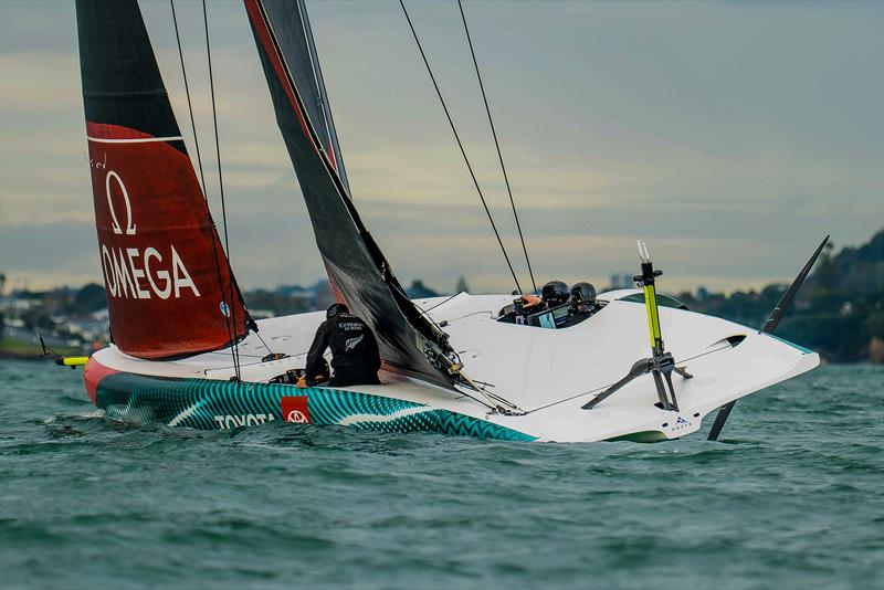 Emirates Team New Zealand - AC40 - LEQ12 - Day 24, May 23, 2023 photo copyright Adam Mustill / America's Cup taken at Royal New Zealand Yacht Squadron and featuring the AC40 class