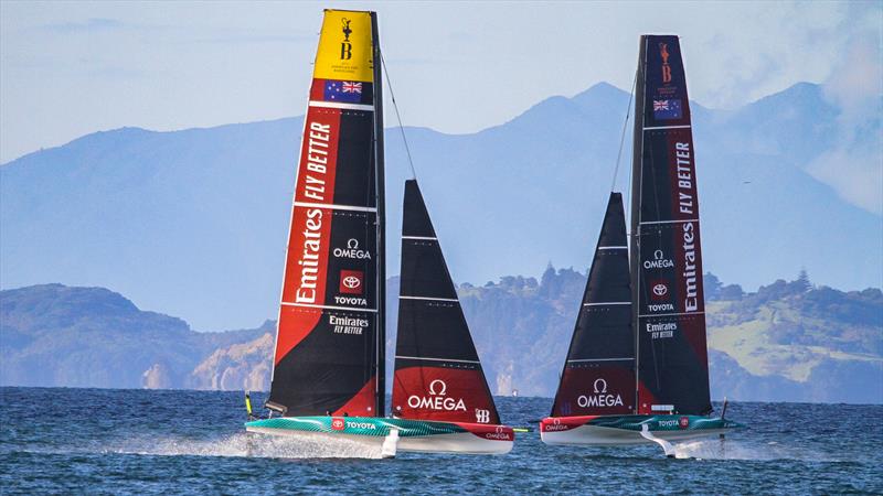 Emirates Team New Zealand - AC40 and the LEQ12 - Day 25, May 26, 2023 - photo © Richard Gladwell - Sail-World.com/nz