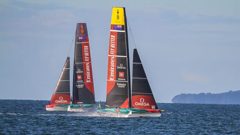 Emirates Team New Zealand - AC40 and the LEQ12 - Day 25, May 26, 2023 - photo © Richard Gladwell - Sail-World.com/nz