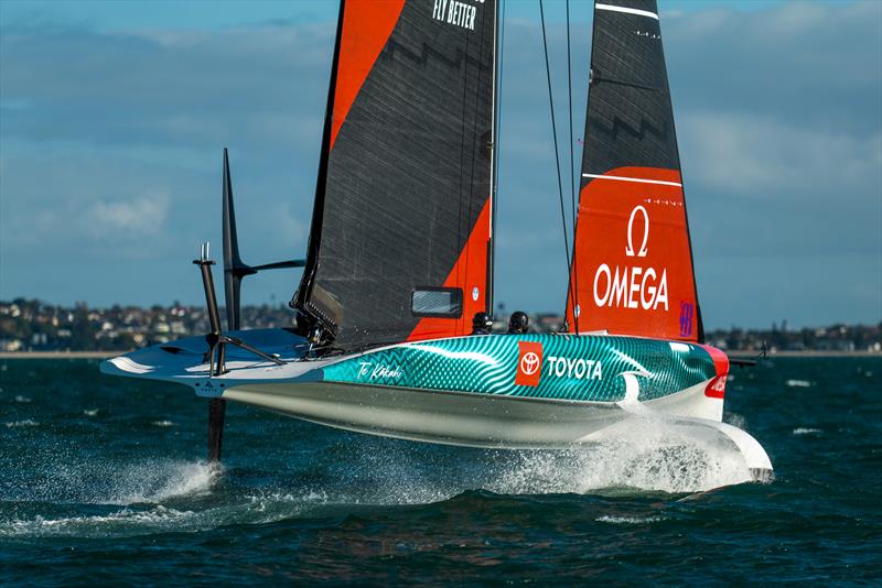 Emirates Team New Zealand - AC40 - Day 6, May 24, 2023 photo copyright Adam Mustill / America's Cup taken at Royal New Zealand Yacht Squadron and featuring the AC40 class