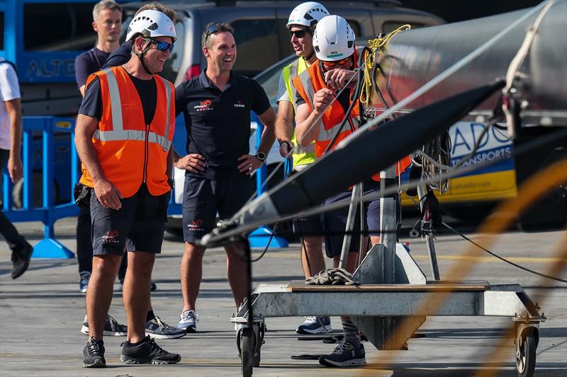 Latest recruit? Phil Robertson (NZL) - Alinghi Red Bull Racing -  AC40-7 launch and tow test - Day 2 - May 24, 2023 - Barcelona - photo © Alex Carabi / America's Cup