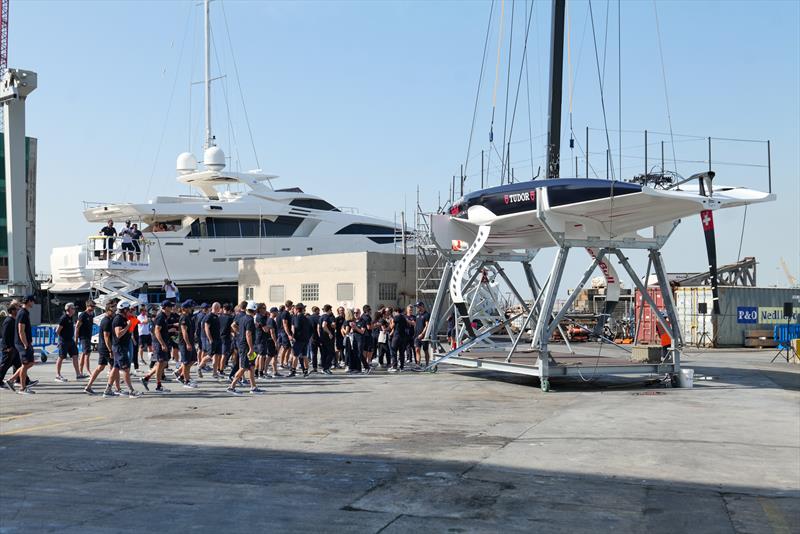 Alinghi Red Bull Racing -  AC40-7 launch and tow test - Day 2 - May 24, 2023 - Barcelona - photo © Alex Carabi / America's Cup