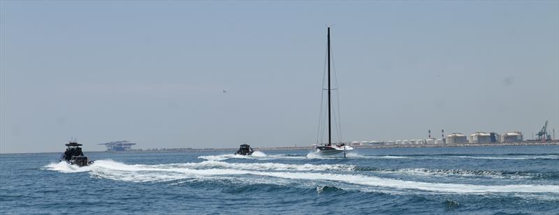 Alinghi Red Bull Racing -  AC40-7 launch and tow test - Day 2 - May 24, 2023 - Barcelona - photo © Alex Carabi / America's Cup