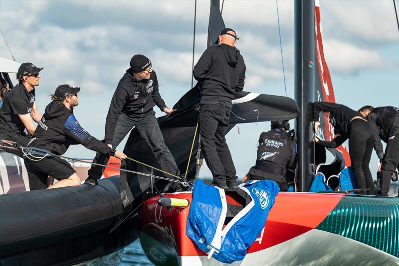 Emirates Team New Zealand - LEQ12 - Day 26, May 26, 2023 photo copyright Adam Mustill / America's Cup taken at Royal New Zealand Yacht Squadron and featuring the AC40 class