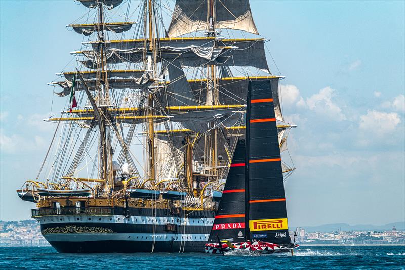 Amerigo Vespecci  and Luna Rossa Prada Pirelli -  LEQ12 - Day 64 - May 27, 2023 - Cagliari photo copyright Ivo Rovira / America's Cup taken at Circolo della Vela Sicilia and featuring the AC40 class