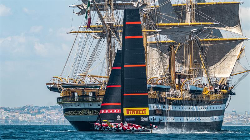 Amerigo Vespecci  and Luna Rossa Prada Pirelli -  LEQ12 - Day 64 - May 27, 2023 - Cagliari photo copyright Ivo Rovira / America's Cup taken at Circolo della Vela Sicilia and featuring the AC40 class