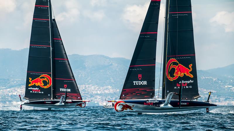 Alinghi Red Bull Racing - LEQ12 and  AC40-7 - Day 31/3, June 5, 2023 - photo © Alex Carabi / America's Cup