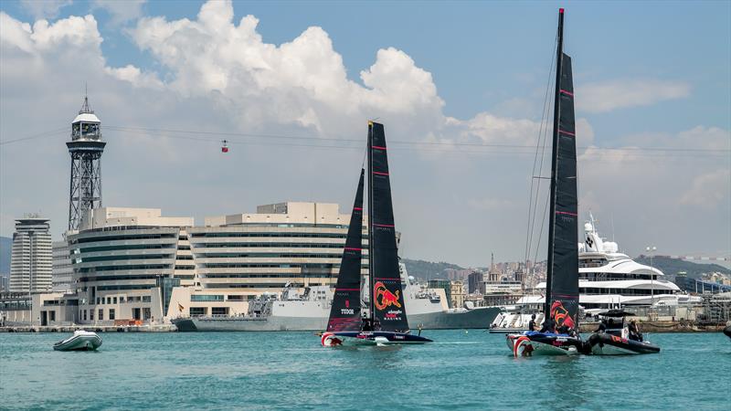 Alinghi Red Bull Racing - LEQ12 and  AC40-7 - Day 31/3, June 5, 2023 - photo © Alex Carabi / America's Cup