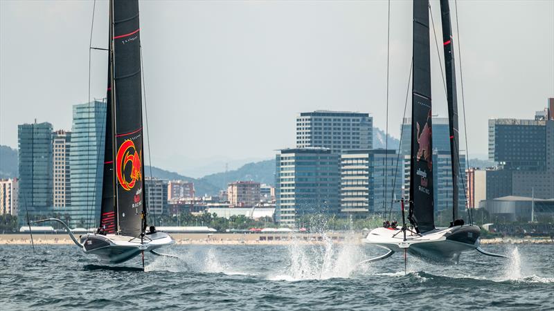 Alinghi Red Bull Racing - LEQ12 and  AC40-7 - Day 31/3, June 5, 2023 - photo © Alex Carabi / America's Cup
