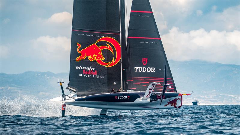 Alinghi Red Bull Racing - LEQ12 and  AC40-7 - Day 32, June 6, 2023 photo copyright Alex Carabi / America's Cup taken at Société Nautique de Genève and featuring the AC40 class