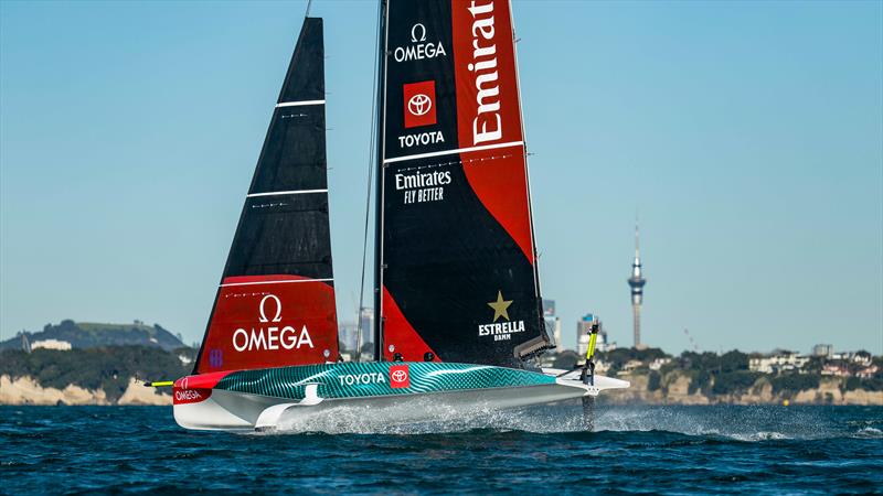 Emirates Team New Zealand - LEQ12 - Day 32, June 8, 2023 photo copyright Adam Mustill / America's Cup taken at Royal New Zealand Yacht Squadron and featuring the AC40 class