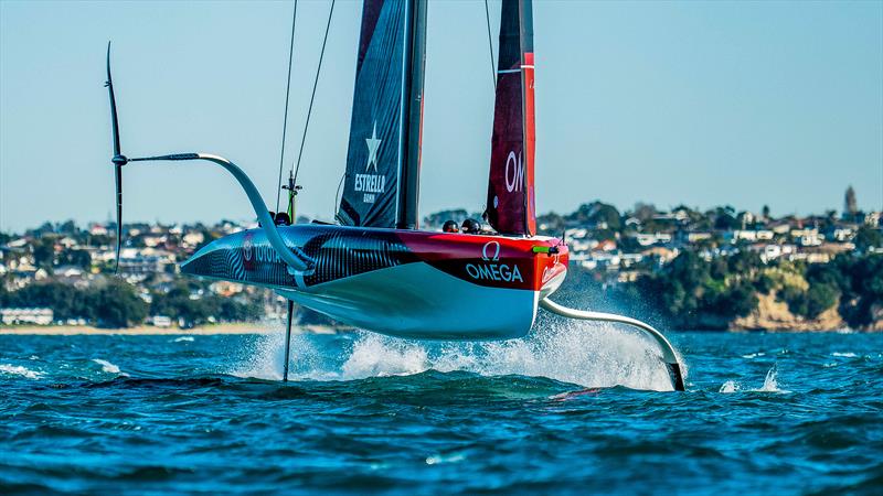 Emirates Team New Zealand - LEQ12 - Day 32, June 8, 2023 photo copyright Adam Mustill / America's Cup taken at Royal New Zealand Yacht Squadron and featuring the AC40 class