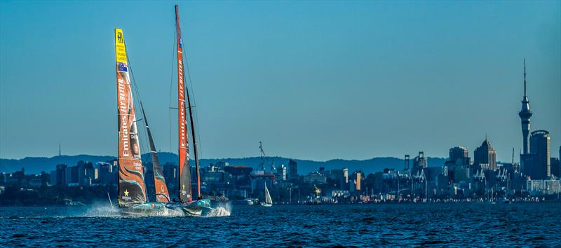 Emirates Team New Zealand - LEQ12 and AC40 - Day 33, June 9, 2023 - photo © Adam Mustill / America's Cup