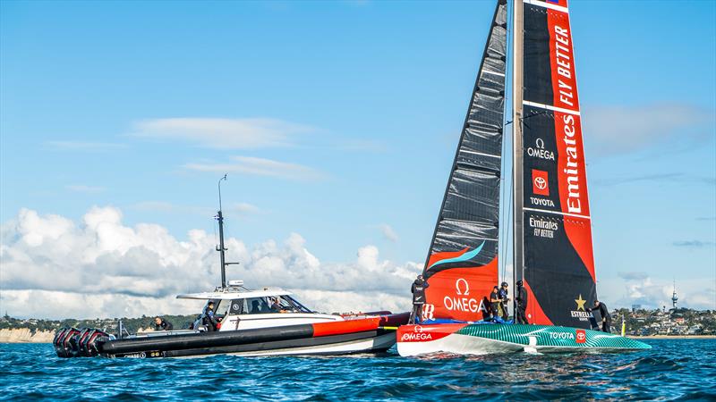 Emirates Team New Zealand - LEQ12 - Day 35, June 20, 2023 photo copyright Adam Mustill / America's Cup taken at Royal New Zealand Yacht Squadron and featuring the AC40 class