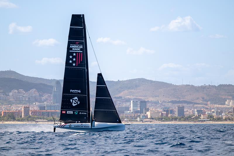 American Magic - AC40  - Day 1 - June 22, 2023 - Barcelona photo copyright Alex Carabi / America's Cup taken at Société Nautique de Genève and featuring the AC40 class