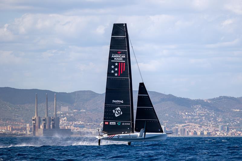 American Magic - AC40  - Day 1 - June 22, 2023 - Barcelona photo copyright Alex Carabi / America's Cup taken at Société Nautique de Genève and featuring the AC40 class