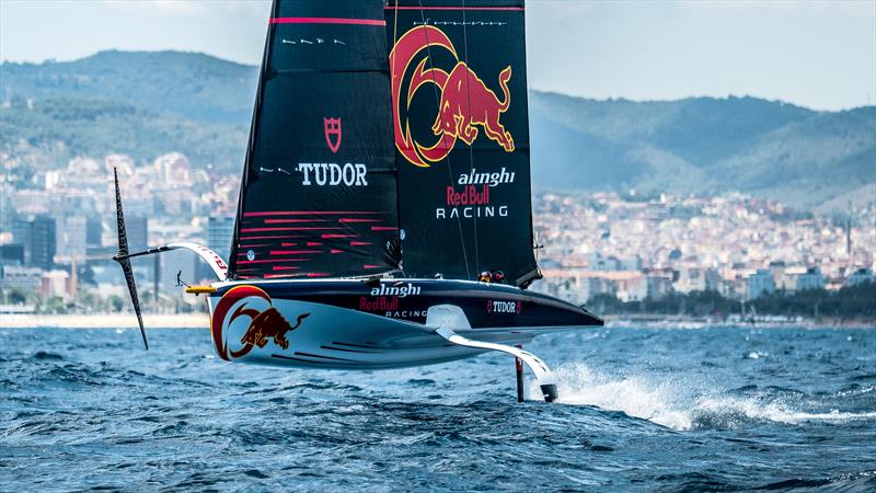 Bigger seastate - Alinghi Red Bull Racing - AC40  - Day 36 - June 22, 2023 - Barcelona - photo © Alex Carabi / America's Cup