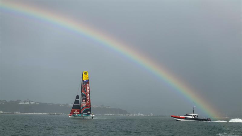 Emirates Team New Zealand - LEQ12 - Day 37, June 23, 2023 photo copyright Adam Mustill / America's Cup taken at Royal New Zealand Yacht Squadron and featuring the AC40 class