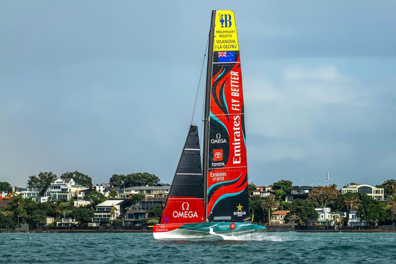 Emirates Team New Zealand - LEQ12 - Day 37, June 23, 2023 photo copyright Adam Mustill / America's Cup taken at Royal New Zealand Yacht Squadron and featuring the AC40 class
