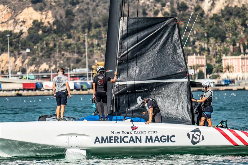 American Magic - LEQ12  - Day 36 - July 10, 2023 - Barcelona photo copyright Paul Todd/America's Cup taken at New York Yacht Club and featuring the AC40 class