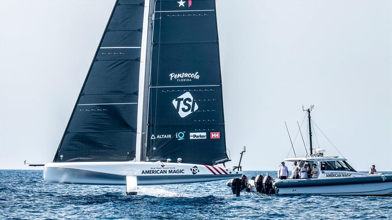 American Magic - LEQ12  - Day 36 - July 10, 2023 - Barcelona photo copyright Paul Todd/America's Cup taken at New York Yacht Club and featuring the AC40 class