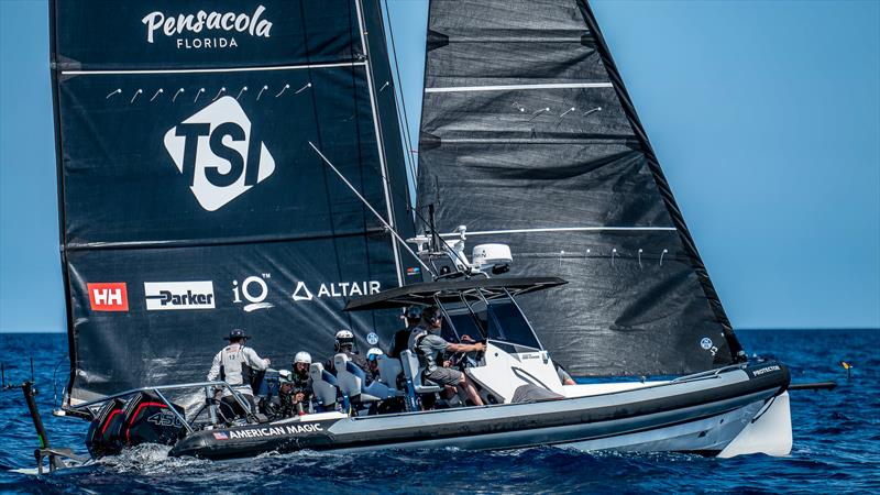 American Magic - LEQ12  - Day 38 - July 13, 2023 - Barcelona photo copyright Paul Todd/America's Cup taken at New York Yacht Club and featuring the AC40 class