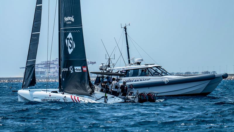 American Magic - LEQ12  - Day 38 - July 13, 2023 - Barcelona photo copyright Paul Todd/America's Cup taken at New York Yacht Club and featuring the AC40 class