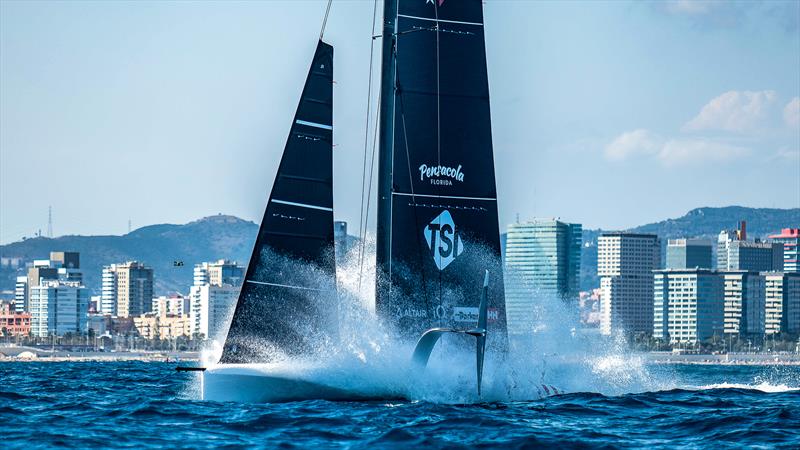 American Magic - LEQ12  - Day 38 - July 13, 2023 - Barcelona photo copyright Paul Todd/America's Cup taken at New York Yacht Club and featuring the AC40 class