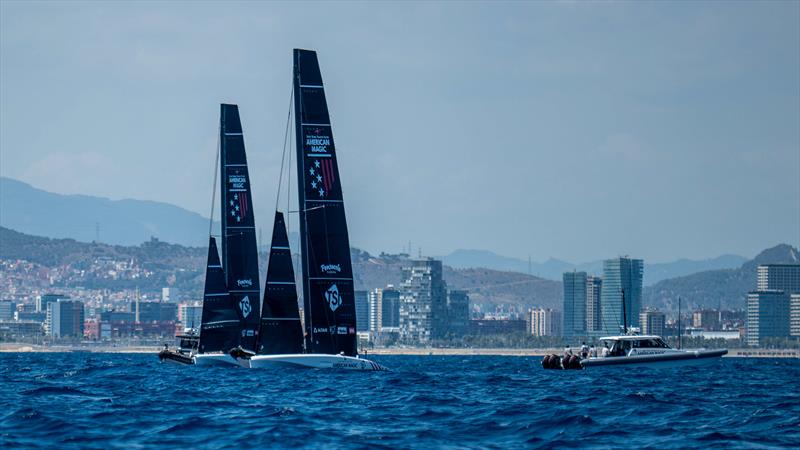 American Magic - LEQ12  - Day 38 - July 13, 2023 - Barcelona photo copyright Paul Todd/America's Cup taken at New York Yacht Club and featuring the AC40 class