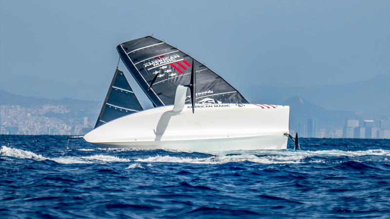 American Magic - LEQ12  - Day 40 - July 17, 2023 - Barcelona photo copyright Paul Todd/America's Cup taken at New York Yacht Club and featuring the AC40 class