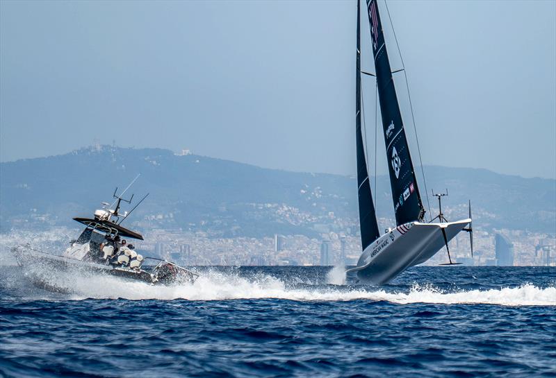 American Magic - LEQ12  - Day 40 - July 17, 2023 - Barcelona photo copyright Paul Todd/America's Cup taken at New York Yacht Club and featuring the AC40 class