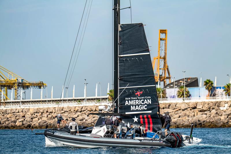 American Magic - LEQ12  - Day 40 - July 17, 2023 - Barcelona photo copyright Paul Todd/America's Cup taken at New York Yacht Club and featuring the AC40 class