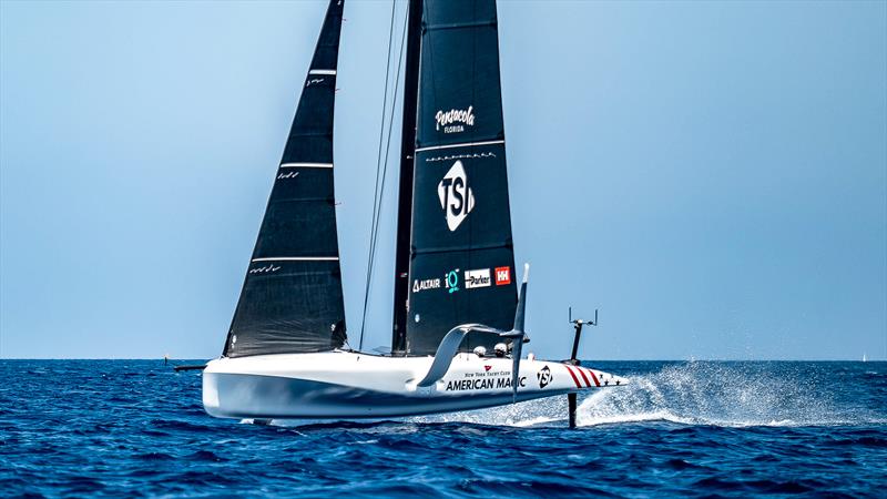 American Magic - LEQ12  - Day 41 - July 18, 2023 - Barcelona photo copyright Paul Todd/America's Cup taken at New York Yacht Club and featuring the AC40 class