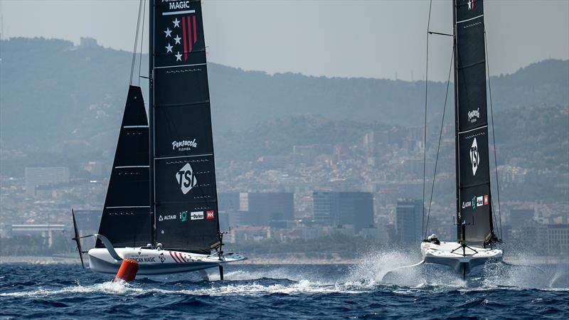 American Magic - LEQ12  - Day 41 - July 18, 2023 - Barcelona photo copyright Paul Todd/America's Cup taken at New York Yacht Club and featuring the AC40 class