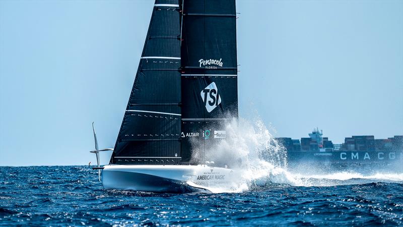 American Magic - LEQ12  - Day 42 - July 21, 2023 - Barcelona photo copyright Paul Todd/America's Cup taken at New York Yacht Club and featuring the AC40 class