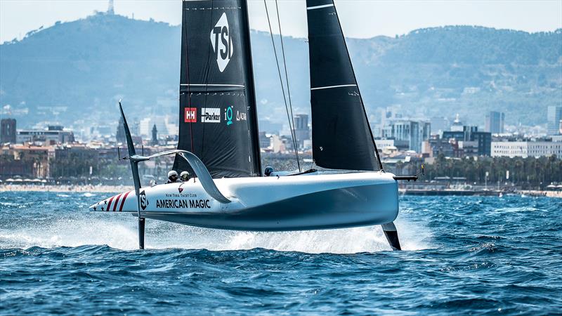 American Magic - LEQ12  - Day 42 - July 21, 2023 - Barcelona photo copyright Paul Todd/America's Cup taken at New York Yacht Club and featuring the AC40 class