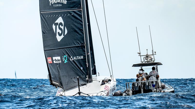 American Magic - LEQ12  - Day 45 - July 26, 2023 - Barcelona photo copyright Paul Todd/America's Cup taken at New York Yacht Club and featuring the AC40 class