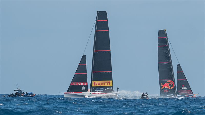 Luna Rossa  and Alinghi Red Bull Racing - AC40-OD and LEQ12  - Day 45 - July 31, 2023 - Barcelona - photo © Job Vermeulen / America's Cup