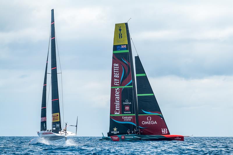 Luna Rossa  and Emirates Team NZ - AC75 and AC40-OD  - Day 45 - July 31, 2023 - Barcelona - photo © Job Vermeulen / America's Cup